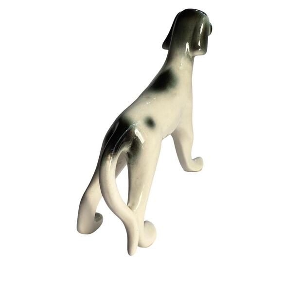 VTG Porcelain Pointer Hunting Dog White Black Patches Collectible 8 X 5 X 2 Inch - Picture 8 of 16